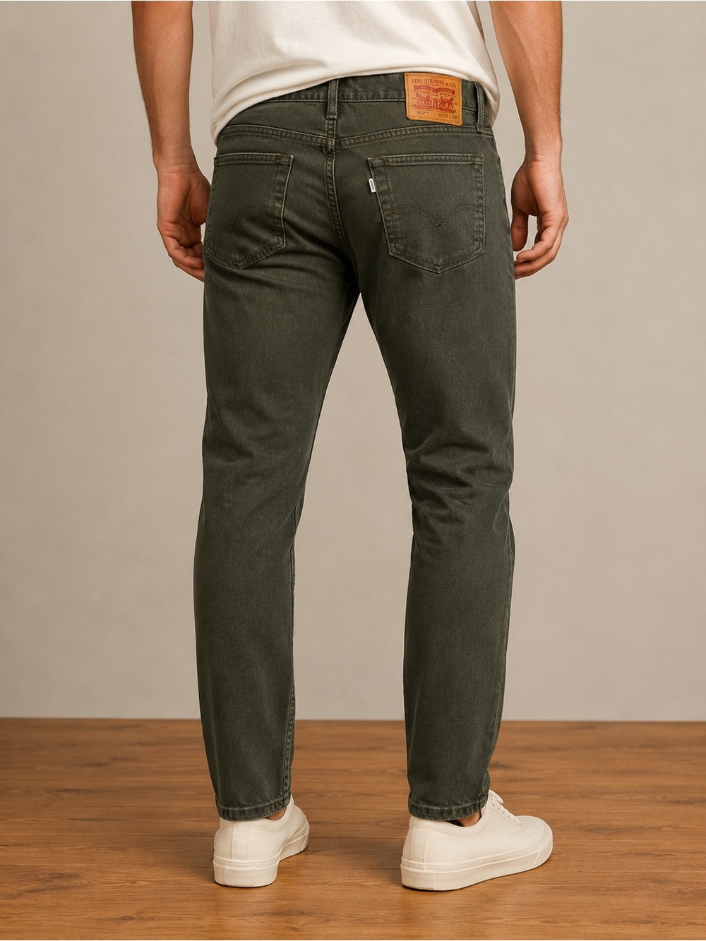 Levi’s 512 Slim Taper Jeans Olive Green Gray Wash Denim Men’s 29x30 Modern Fit - Picture 1 of 7